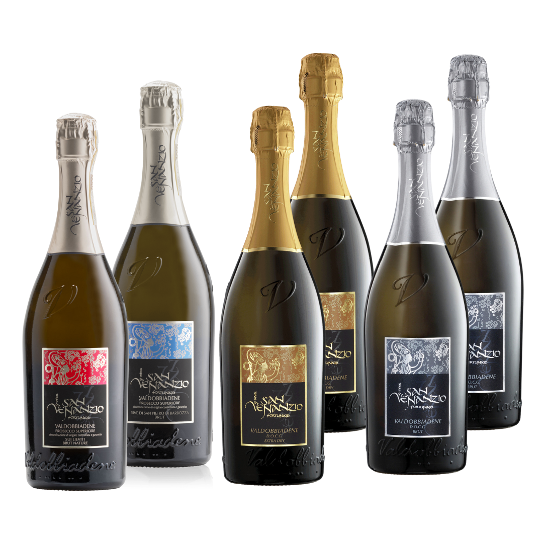 Mixed box -  A selection of 6 bottles of Valdobbiadene Prosecco Superiore DOCG